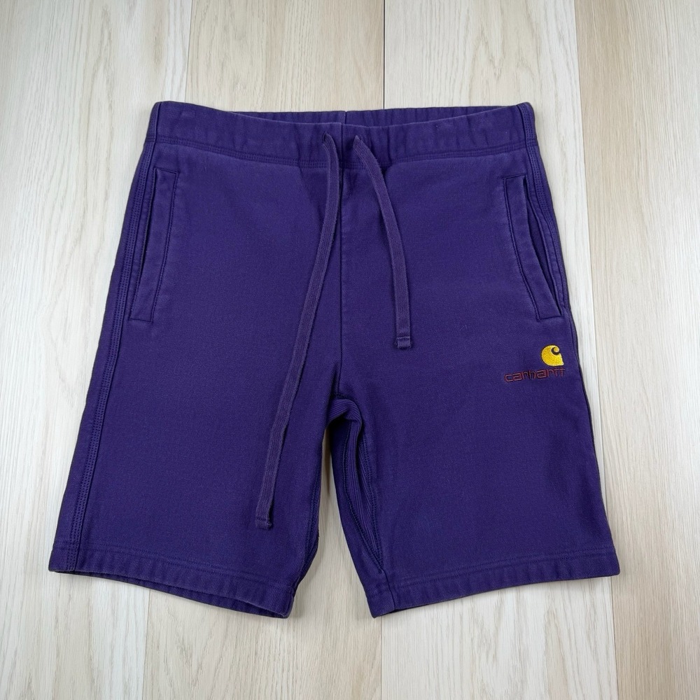Carhartt WIP Work In Progress Purple Sweat Shorts Mens Size Medium Drawstring